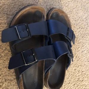 Birkenstock Arizona Navy Blue Leather Size 39